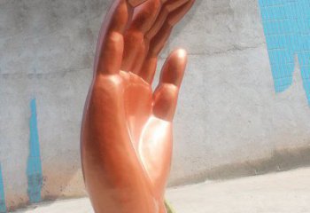 手指雕塑專供，小區(qū)擺件，不銹鋼手指雕塑訂做廠家