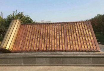 小區(qū)書卷雕塑，拉絲景觀雕塑，抽象效果