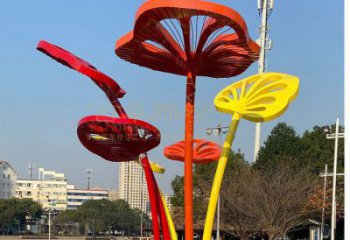 芭蕉葉雕塑訂做，公園雕塑，不銹鋼芭蕉葉雕塑公司
