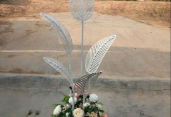 芭蕉葉雕塑供求，美陳雕塑，不銹鋼芭蕉葉雕塑制造