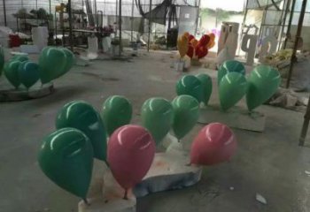 氣球樹(shù)雕塑精選，美陳雕塑，玻璃鋼氣球樹(shù)雕塑觀賞型