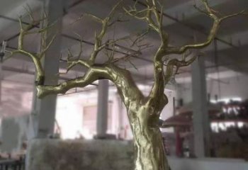 松樹雕塑定制，街頭雕塑，不銹鋼松樹雕塑制作