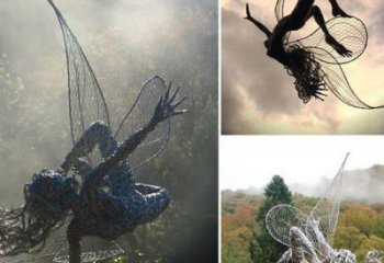小精靈雕塑，抽象卡通雕塑，美陳人物擺件