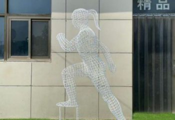 鏤空運動員雕塑通用，陸地擺件，編織人物雕塑制作優(yōu)選