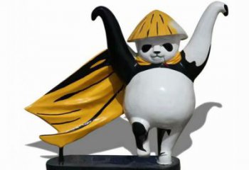 地產(chǎn)熊貓雕塑定做，城區(qū)小品，景觀彩繪熊貓雕塑定價(jià)