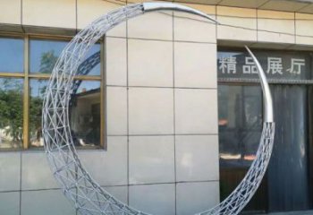 抽象圓環(huán)雕塑預(yù)定，校園雕塑，鏤空?qǐng)A環(huán)雕塑承接