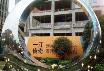 城市圓圈雕塑選用，透雕系列，現(xiàn)代不銹鋼圓圈雕塑優(yōu)價