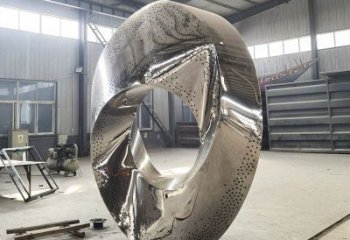 鈦金圓圈雕塑制造，廣場雕塑，制造不銹鋼圓圈雕塑批發(fā)