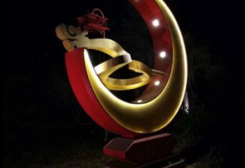 月亮雕塑制造，街景小品，景觀鏤空月亮雕塑優(yōu)價