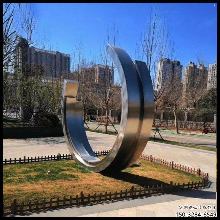 月亮船雕塑通用，街道標(biāo)識，不銹鋼月亮船雕塑承接