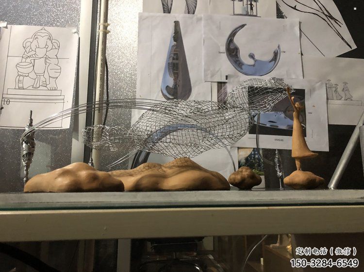 金屬云朵雕塑，美陳原理，鏤空工藝制作