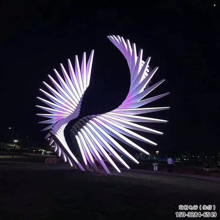 天使之翼雕塑制造商，城市雕塑，公園廣場翅膀雕塑觀賞型