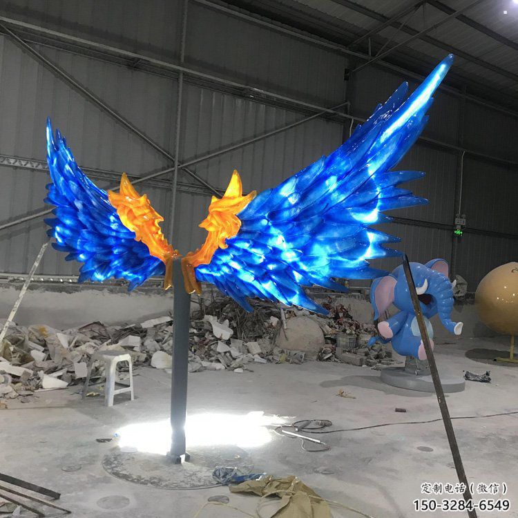 大型羽翼雕塑常用，戶外擺放，不銹鋼羽翼雕塑專供