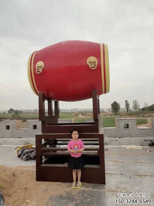戶外鑼鼓雕塑通用，多彩藝術(shù)，不銹鋼鑼鼓雕塑供應(yīng)