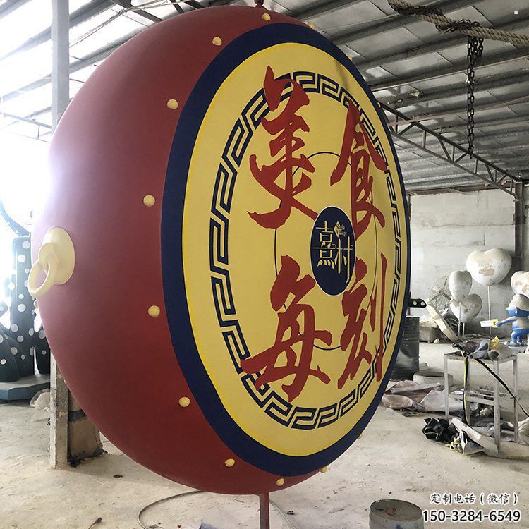 鑼鼓雕塑展品，公園小品，城市不銹鋼鑼鼓雕塑供需