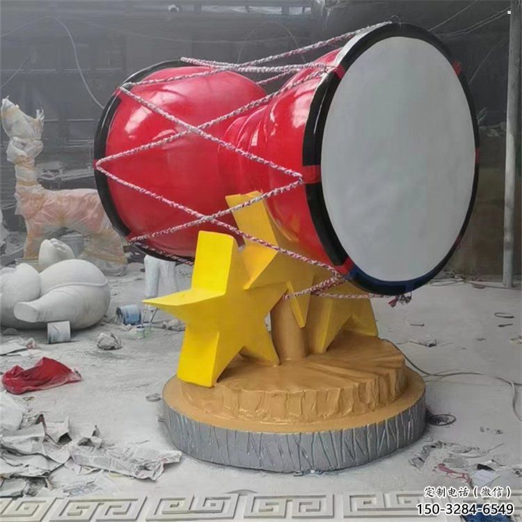 手拍鼓雕塑觀賞型，標識雕塑，紀念不銹鋼手拍鼓雕塑展品