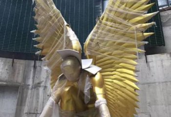雕塑鳥翅景觀制造，街景小品，不銹鋼鳥翅雕塑優(yōu)價