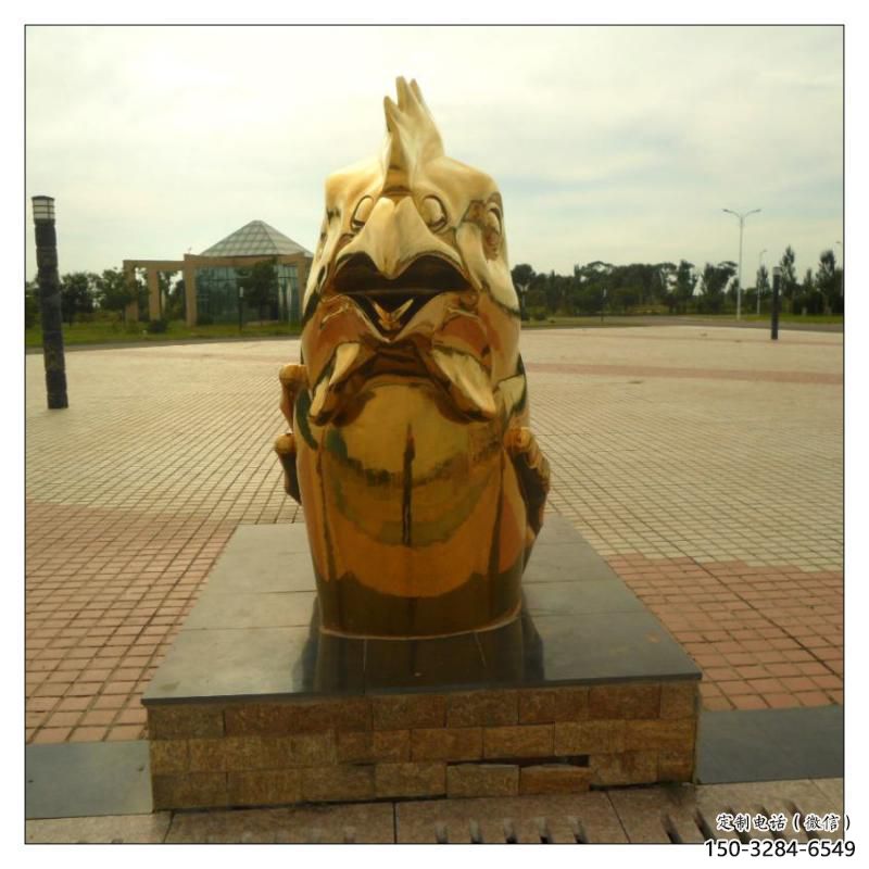 廣州不銹鋼生肖雕塑，鍍鈦工藝，公園廣場戶外擺放