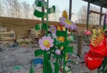 池州茉莉花雕塑訂做，城市雕塑，不銹鋼茉莉花雕塑廠