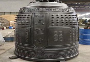 池州三圣寺銅鐘雕塑-鑄銅鐘雕塑-平直形結(jié)構(gòu)