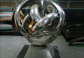 甘南地產(chǎn)雙環(huán)雕塑定做，城區(qū)小品，景觀不銹鋼雙環(huán)雕塑定價