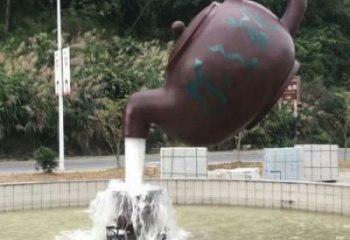玉林小區(qū)天壺標志雕塑，多彩藝術，天壺雕塑生產廠家