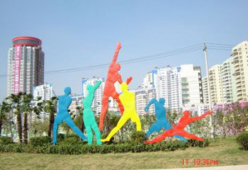 保定投籃雕塑，剪影工藝制作，不銹鋼體育人物雕塑