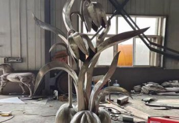 邢臺木棉花雕塑制造商，城市雕塑，不銹鋼木棉花雕塑廠家