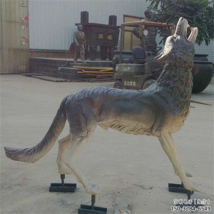 道外銅狼雕塑廠家，銅雕動物狼，仿真工藝制作