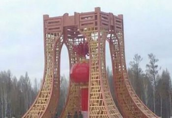 焦作景區(qū)燈籠球雕塑供給，公園雕塑，燈籠球雕塑供求