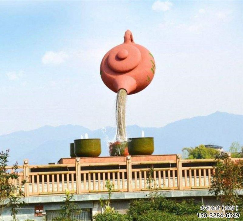常州公園天壺雕塑工廠，不銹鋼材質(zhì)，圓雕形式