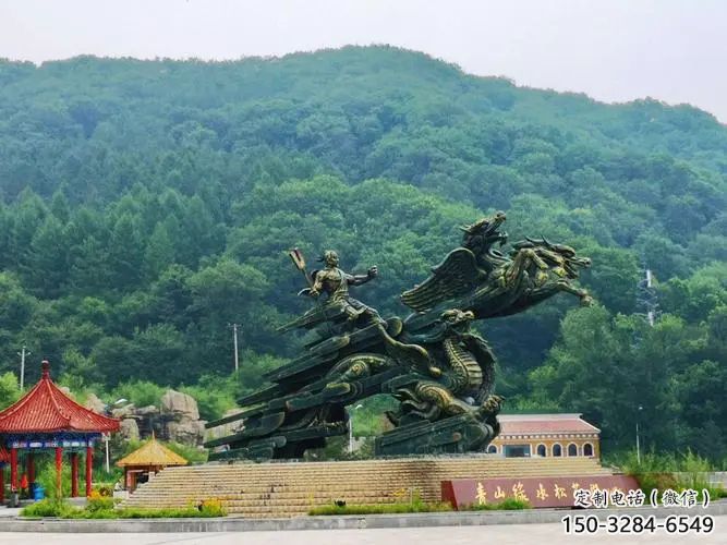 揚(yáng)州夸父逐日雕塑，鑄銅神話人物雕塑