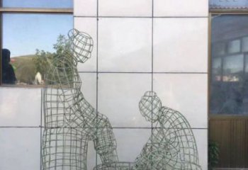鎮(zhèn)江鏤空孝道雕塑通用，街景小品，鐵藝洗腳雕塑制造