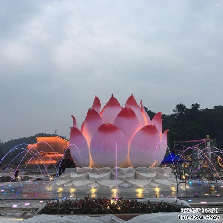 黃南蓮花雕塑廠家，景區(qū)雕塑，水景蓮花噴泉雕塑精選