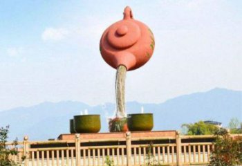雜多公園天壺雕塑工廠，不銹鋼材質(zhì)，圓雕形式