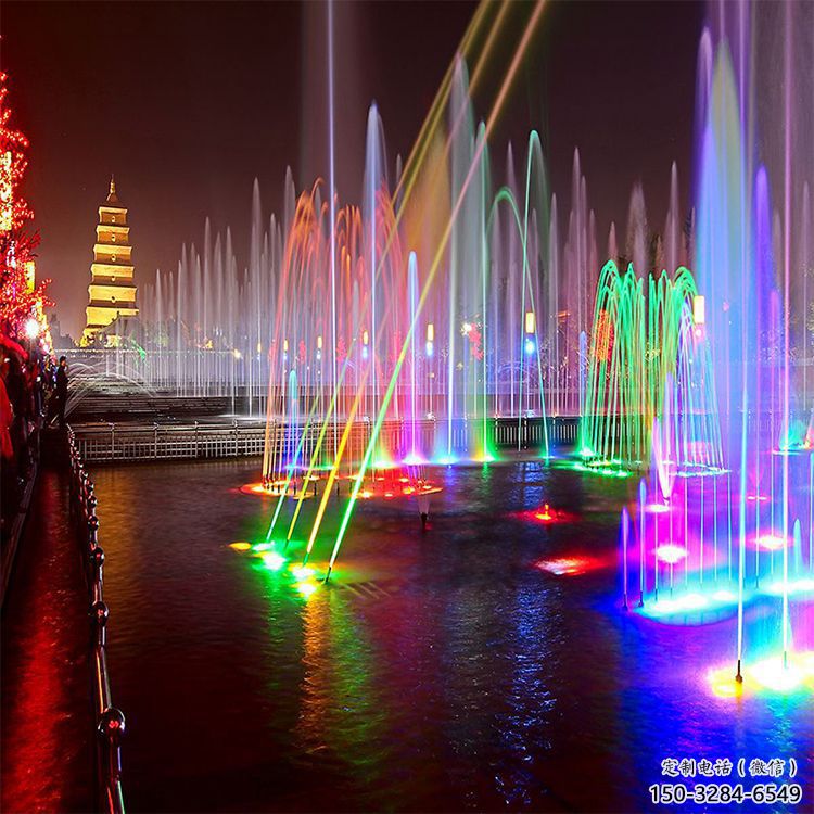 漢中選定噴泉雕塑，燈光數(shù)控效果，水景藝術(shù)雕塑