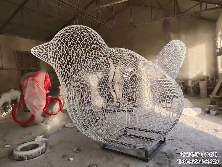 攀枝花鏤空小鳥雕塑精選，陸地擺件，鐵藝鳥兒雕塑精品