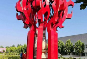 安康火球雕塑，精神堡壘火球雕塑落地展示