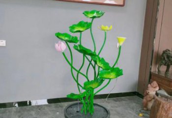 雅安荷花雕塑異型優(yōu)選，城市裝飾，展示荷花雕塑定做