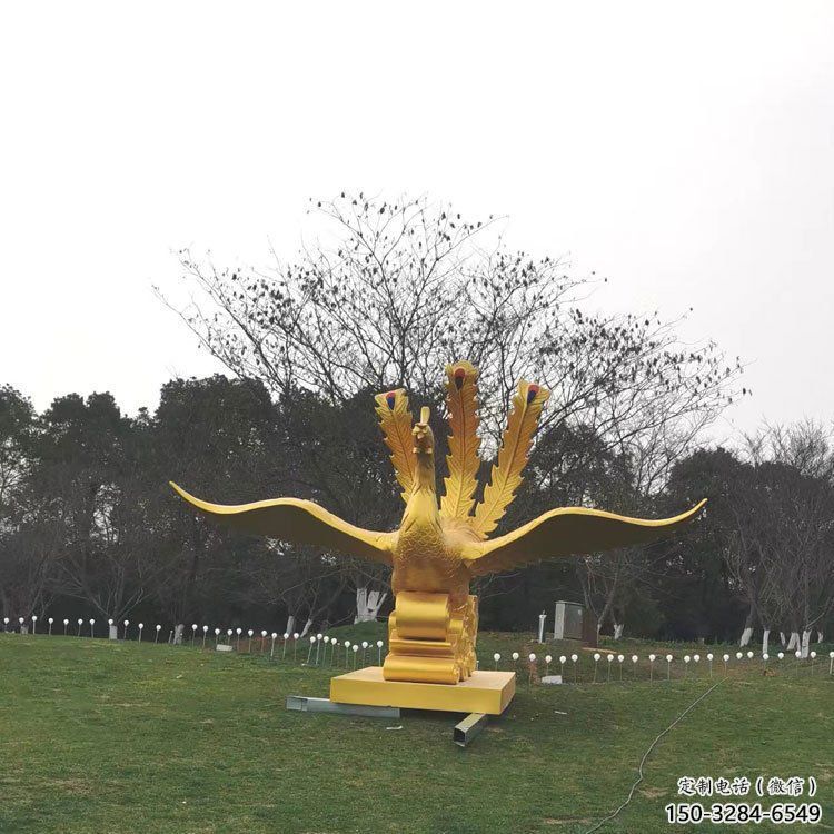 克拉瑪依鳳凰雕塑選用，美陳雕塑，鑄銅鳳凰雕塑工藝廠家