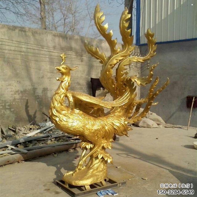 西湖鳳凰雕塑廠家，鍛造工藝，銅鳳凰雕塑廠家承接