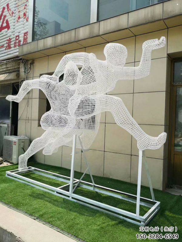 杭州鏤空健兒雕塑制造，校園雕塑，金屬鐵藝人物雕塑展品