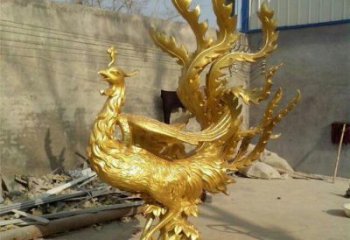 日喀則鳳凰雕塑廠家，鍛造工藝，銅鳳凰雕塑廠家承接
