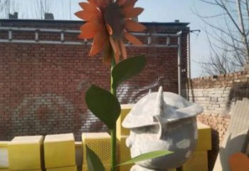 楚雄太陽花雕塑工程，美陳雕塑，玻璃鋼太陽花雕塑廠家