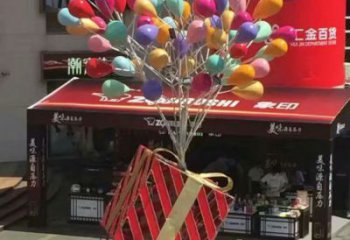 臨滄氣球樹雕塑承接，美陳雕塑，玻璃鋼氣球樹雕塑制造