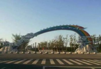 嘉興云朵大門(mén)雕塑，公園美陳元素，不銹鋼云朵大門(mén)雕塑