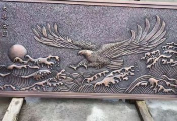 合川老鷹浮雕訂做，景區(qū)雕塑，鍛銅動(dòng)物浮雕定價(jià)