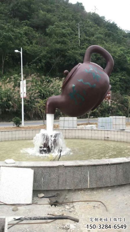 長(zhǎng)壽小區(qū)天壺標(biāo)志雕塑，多彩藝術(shù)，天壺雕塑生產(chǎn)廠家